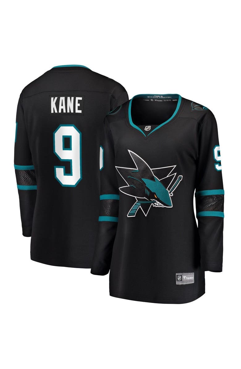 FANATICS Women's Fanatics Branded Evander Kane Black San Jose Sharks Alternate Premier Breakaway Jersey, Main, color, 