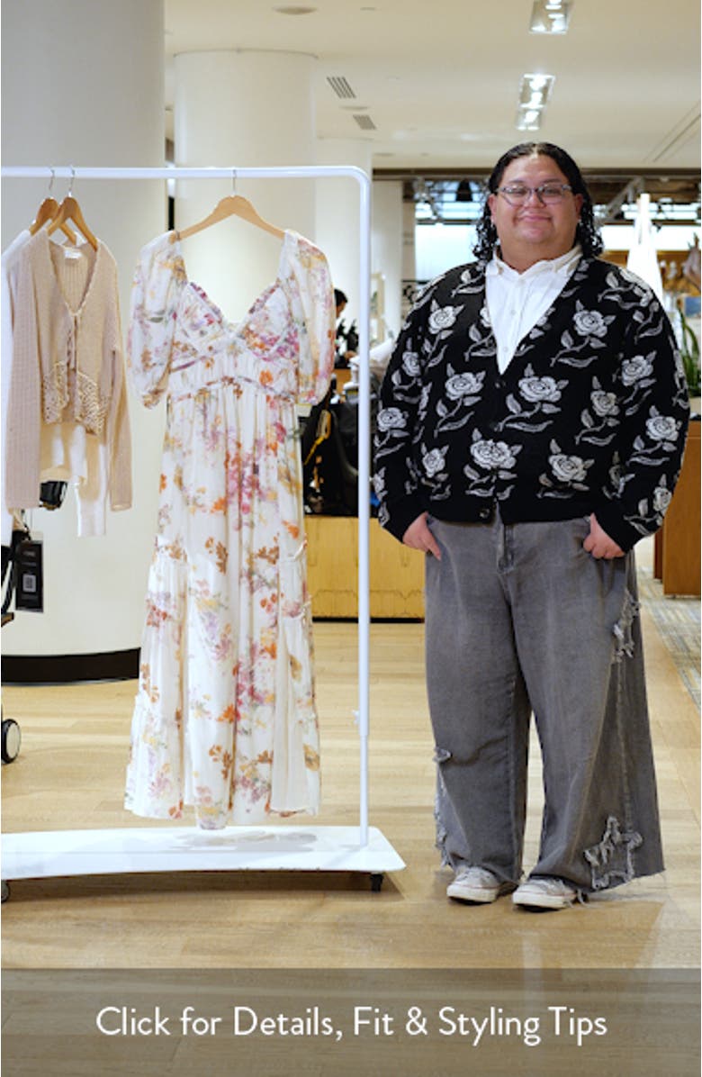 Madison Ruffle Puff Sleeve Maxi Dress, sales video thumbnail