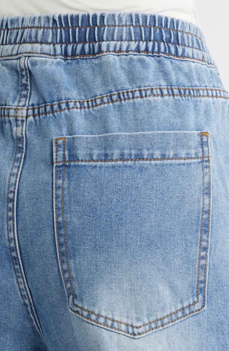 Steve Madden Keenie Side Snap Pull On Denim Pants, Alternate, color, 