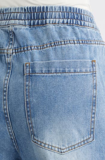 Steve Madden Keenie Side Snap Pull On Denim Pants | Nordstrom