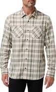 TravisMathew Cloud Plaid Flannel Button-Up Shirt