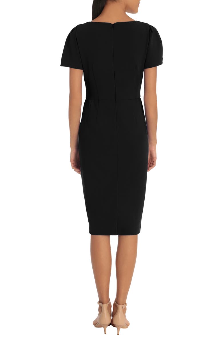 Maggy London Short Sleeve Crepe Midi Dress, Alternate, color,