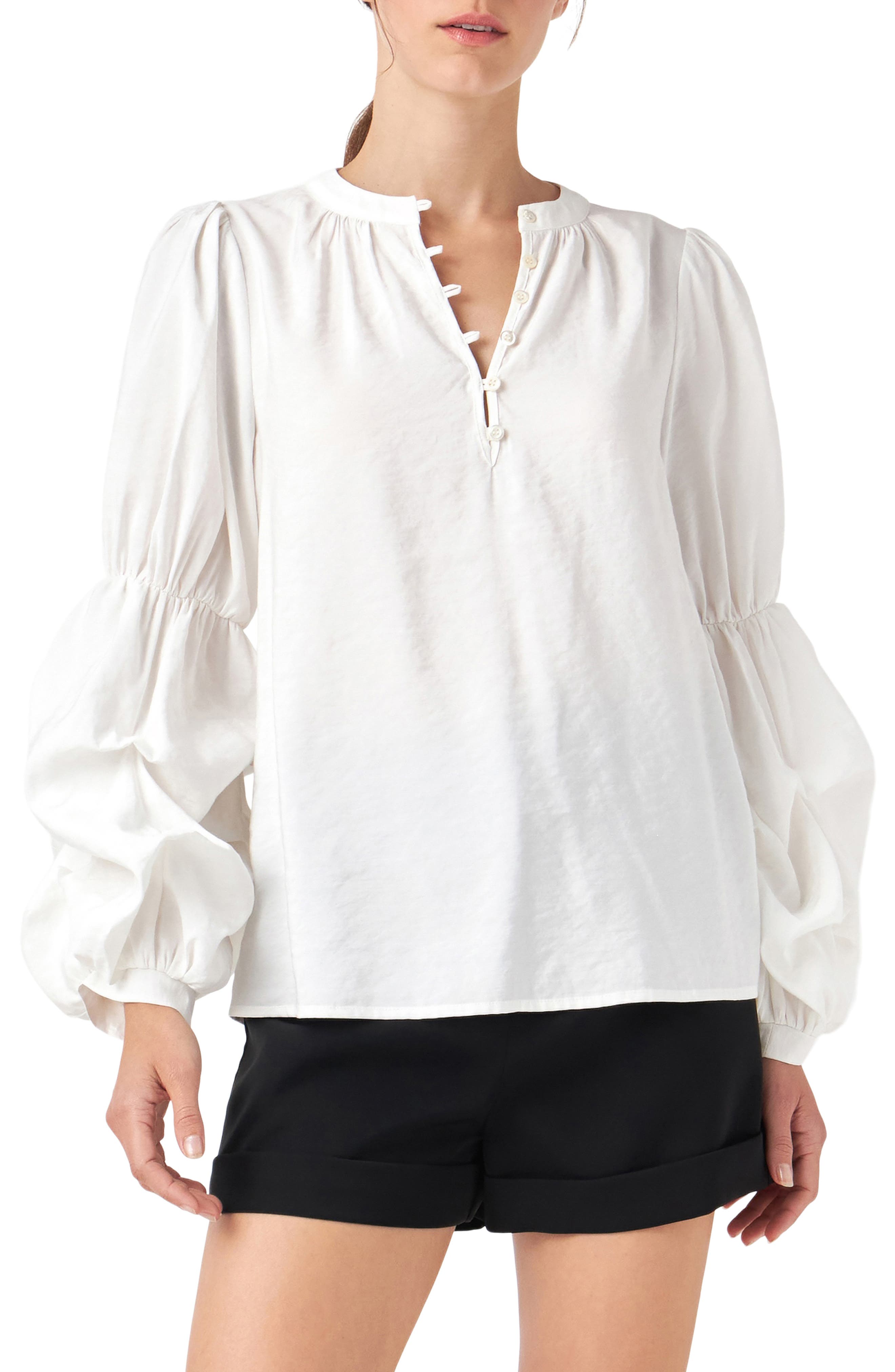 Gathered Sleeve Blouse