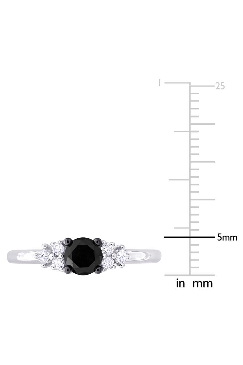 Black & White Diamond Seven-Stone Ring 14k, Alternate, color, 14k White Gold