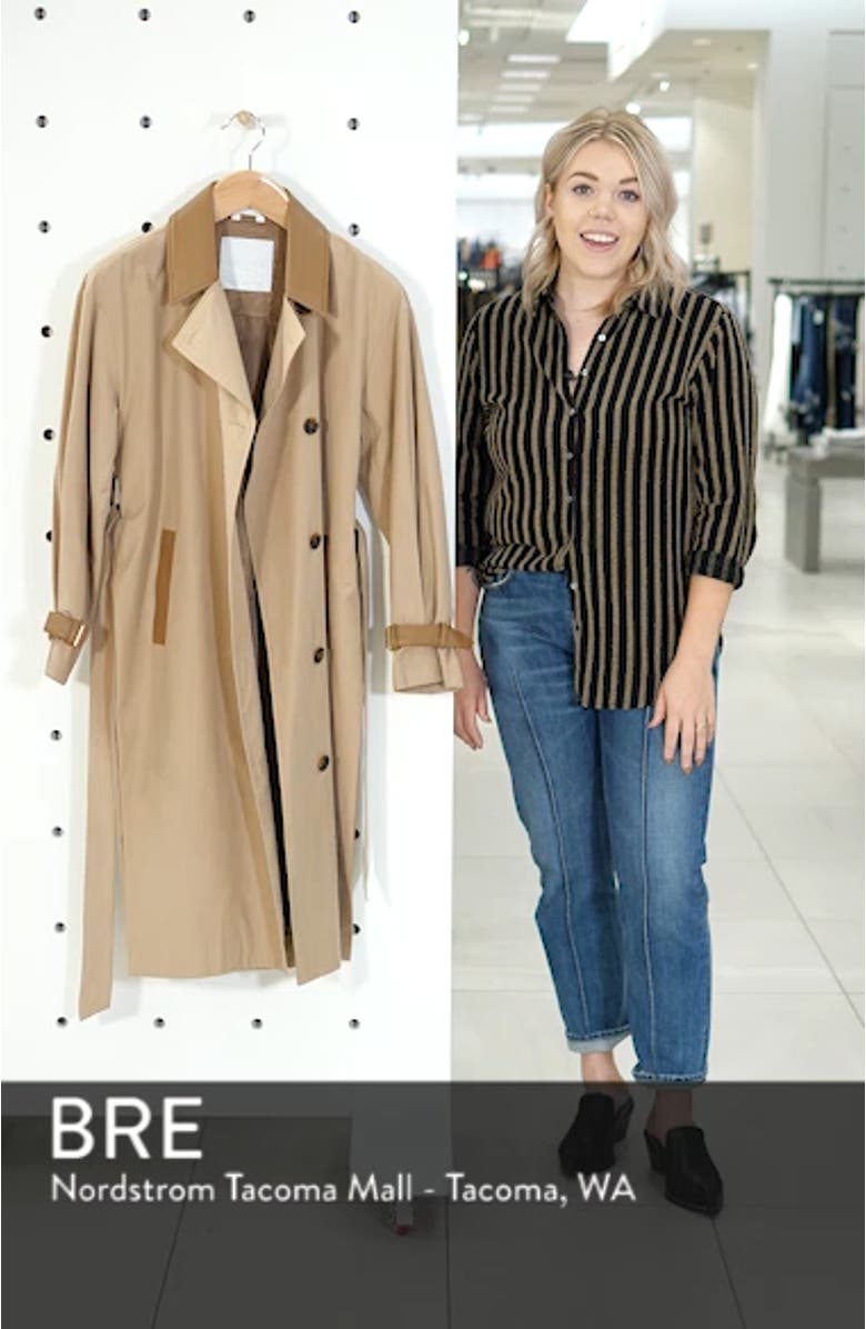 Grace Oversize Twill Trench Coat, sales video thumbnail
