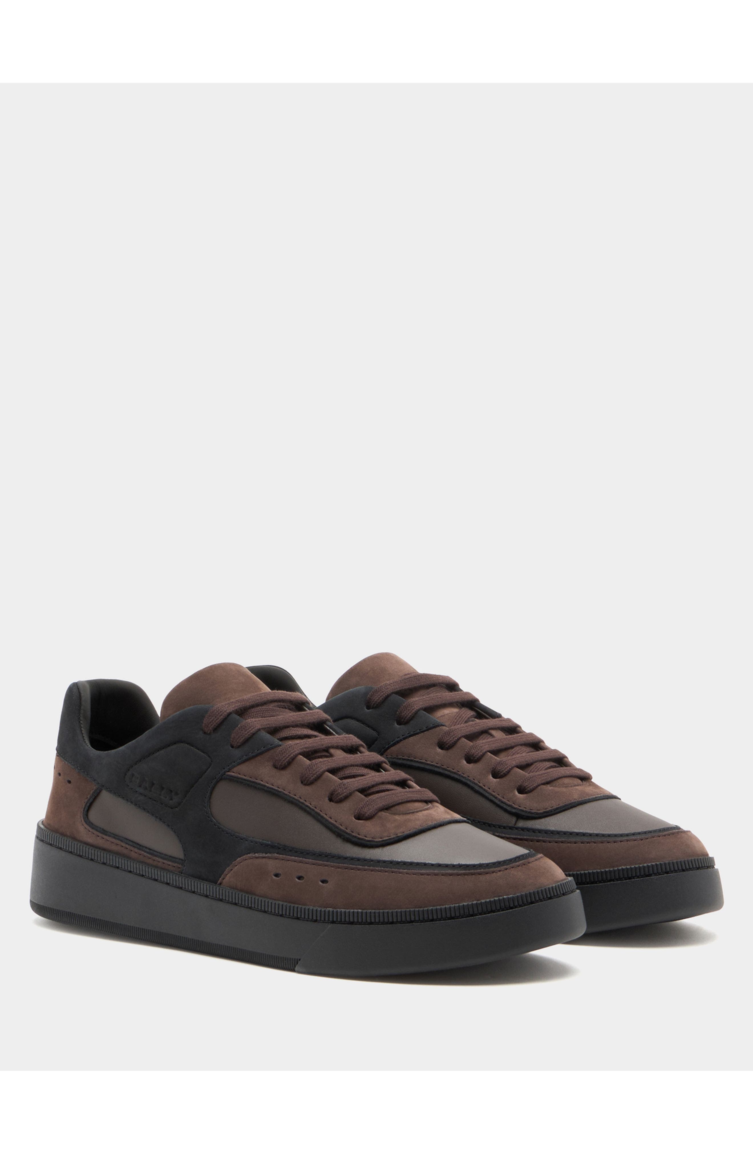 Bally Raise Sneaker in Nabuk Calf Leather, Alternate, color, Brown