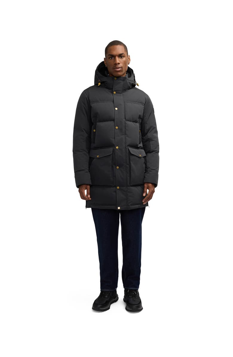 Pajar Men's Prescott Long Length Parka with Detachable Faux Shearling Lined Hood, Main, color, Black