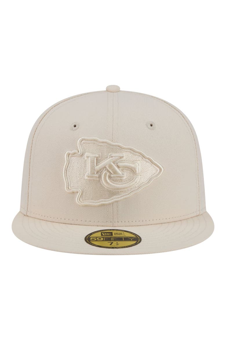 Men's New Era  Cream Kansas City Chiefs Color Pack 59FIFTY Fitted Hat, Alternate, color, Cream