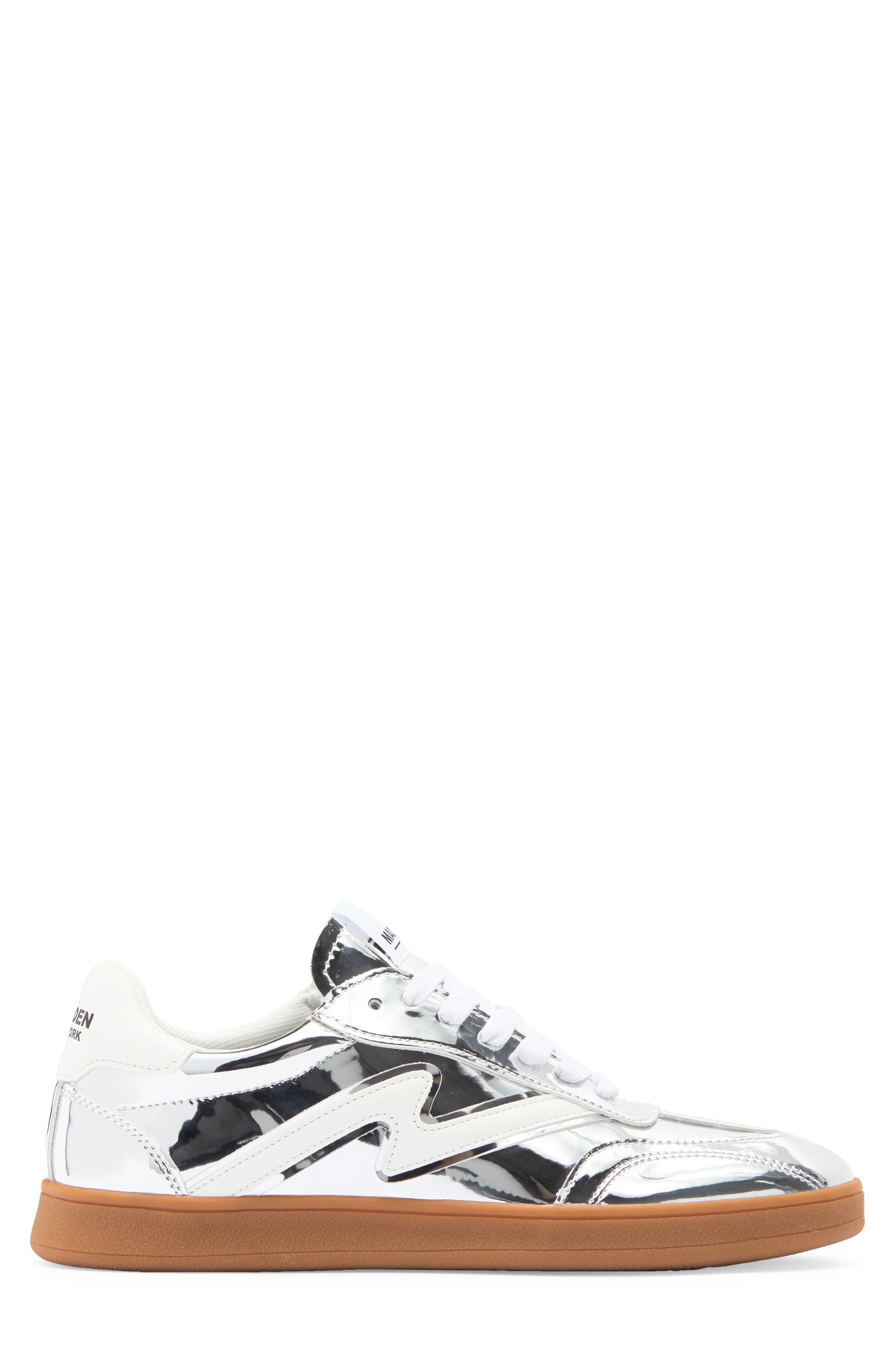 MADDEN Sentlo Sneaker, Alternate, color, Silver Leather
