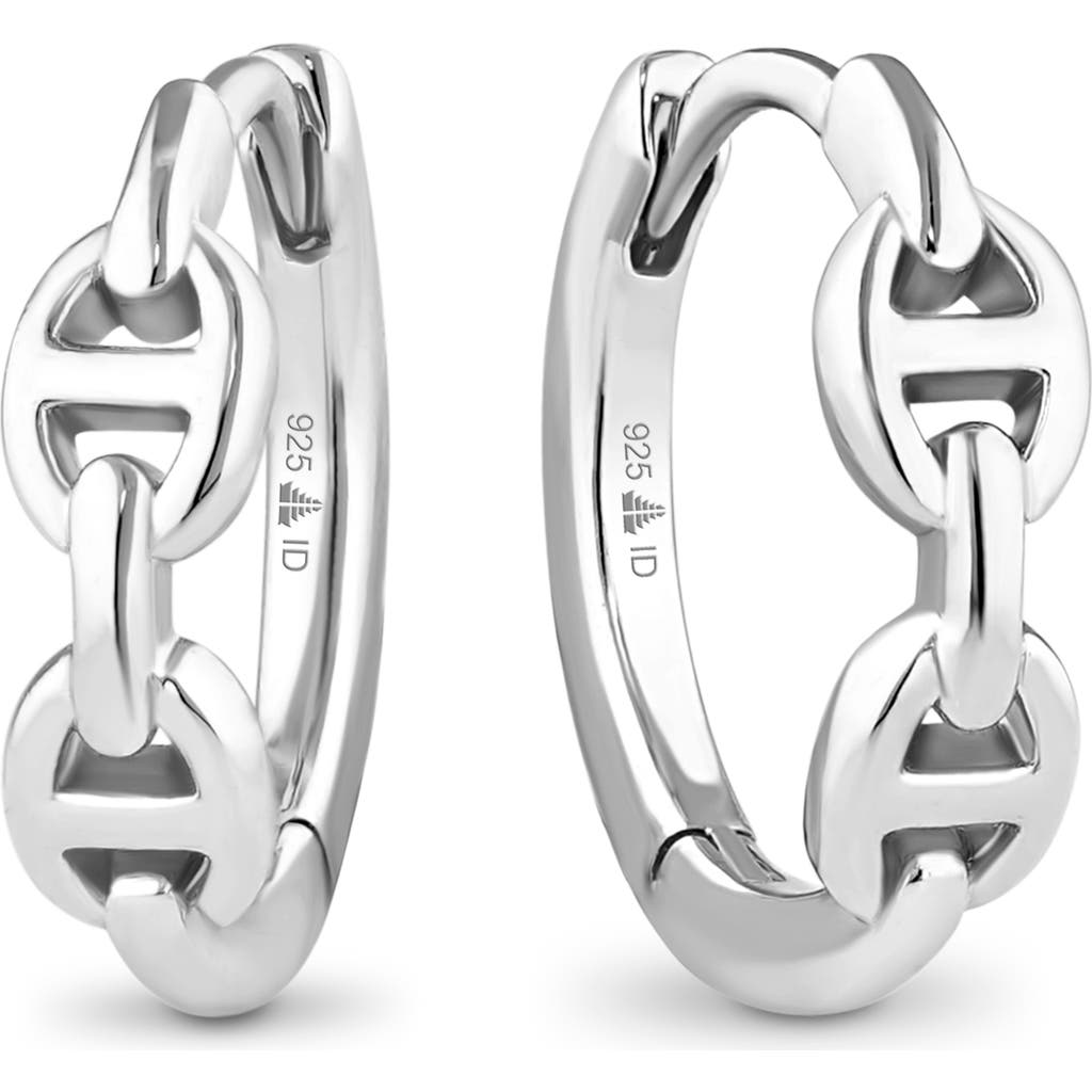 Devata Mariner Anchor Hoop Earrings In Metallic