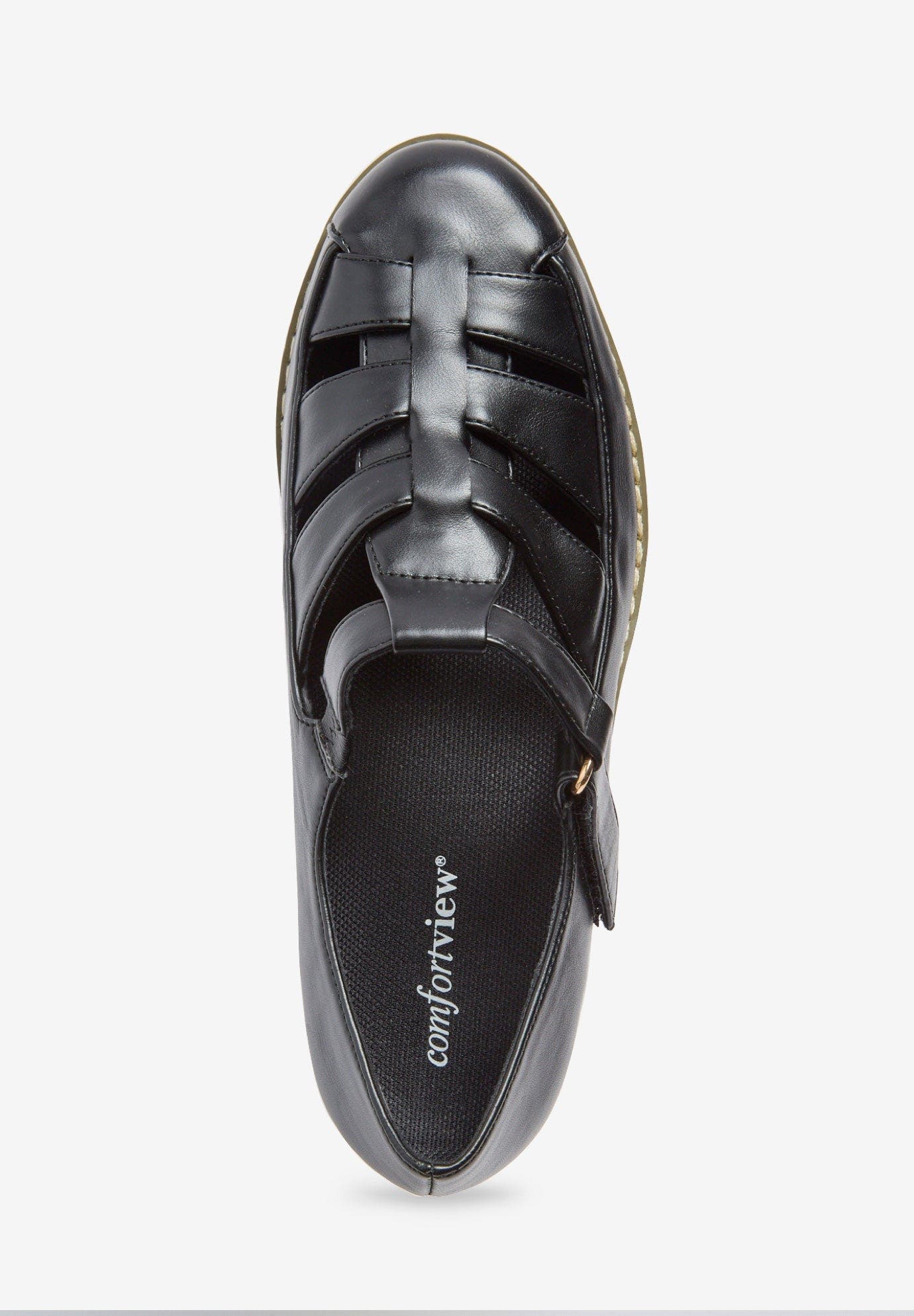 Comfortview The Alva Fisherman Flat, Alternate, color, Black