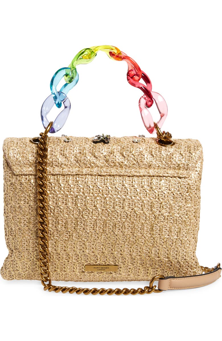 Kurt Geiger London Kensington Raffia Crossbody Bag, Alternate, color,