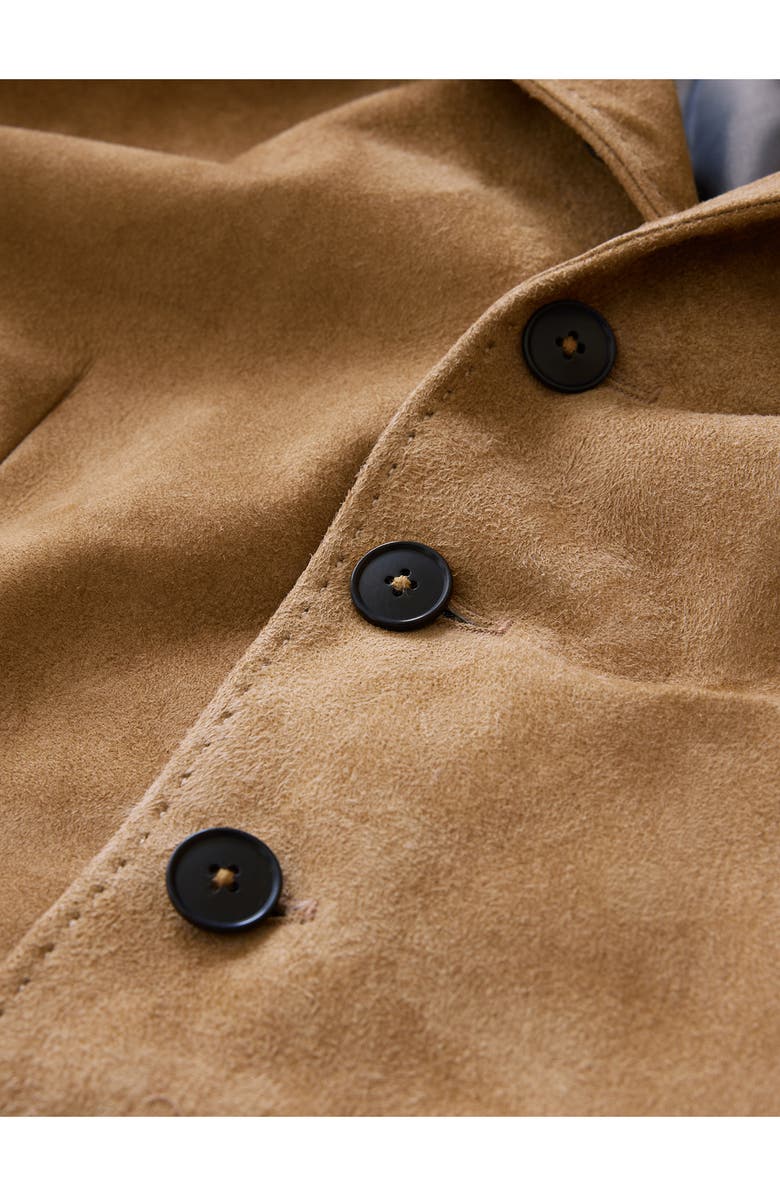 John Varvatos Slim Fit Suede Jacket, Alternate, color, 