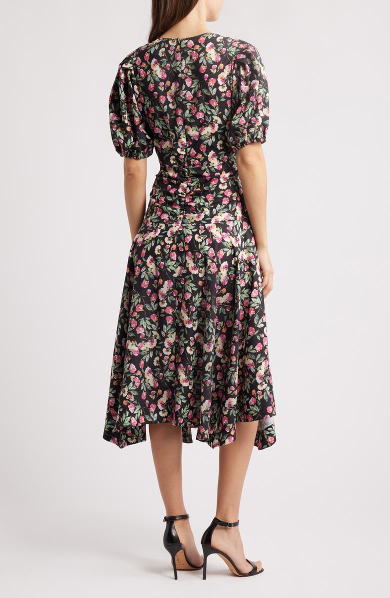 Sam Edelman Floral Gathered Puff Sleeve Dress, Alternate, color, 
