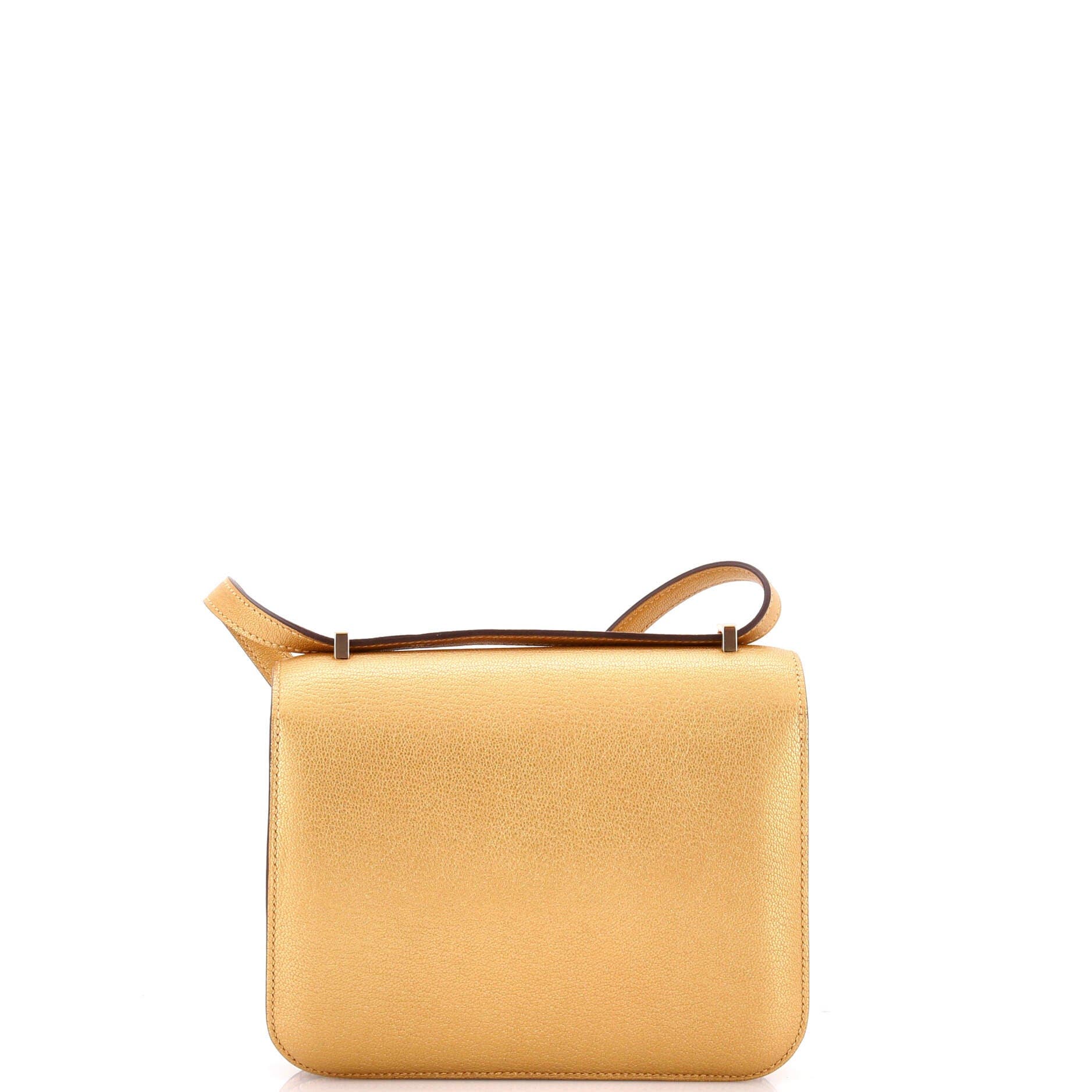 Pre-Owned Hermes Constance NM Bag Metallic Chevre Chamkilight 18, Alternate, color, Dore