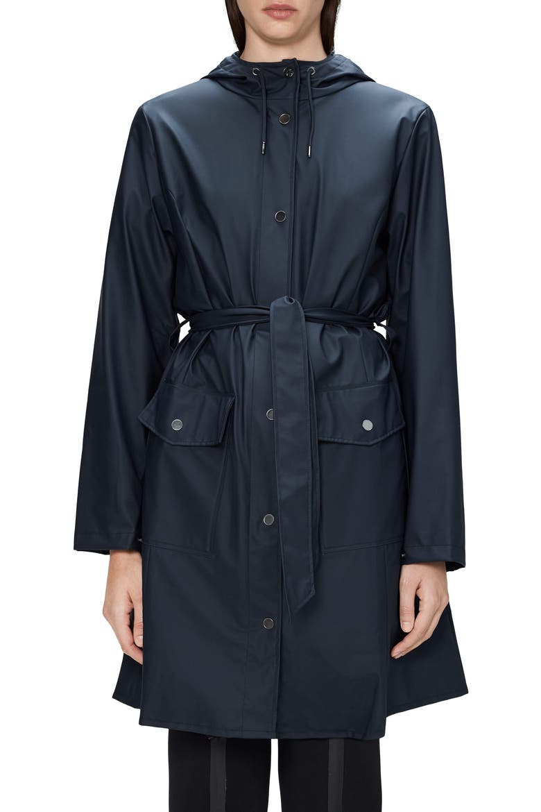Rains Curve Waterproof Belted Jacket (Women) | Nordstrom