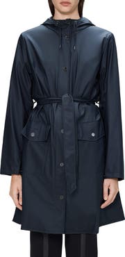 Rains Curve Waterproof Belted Jacket