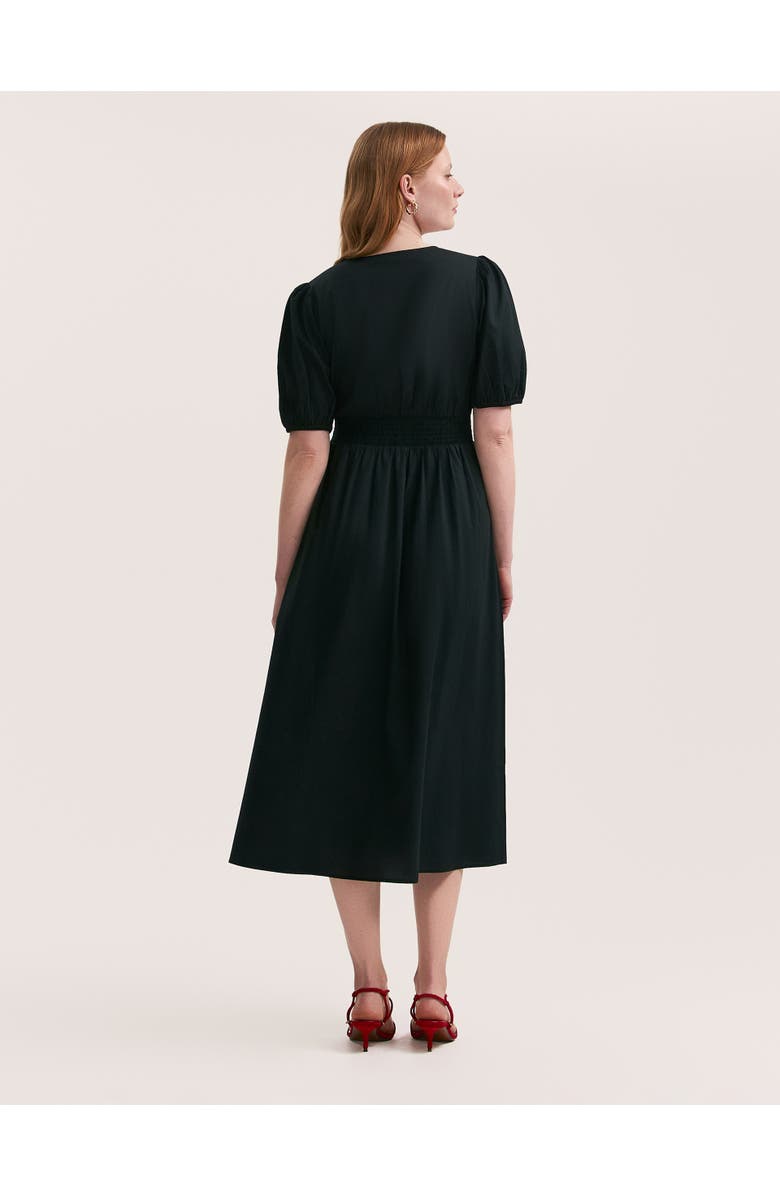 Finery London Addison Cotton Midi Tea Dress, Alternate, color, Black