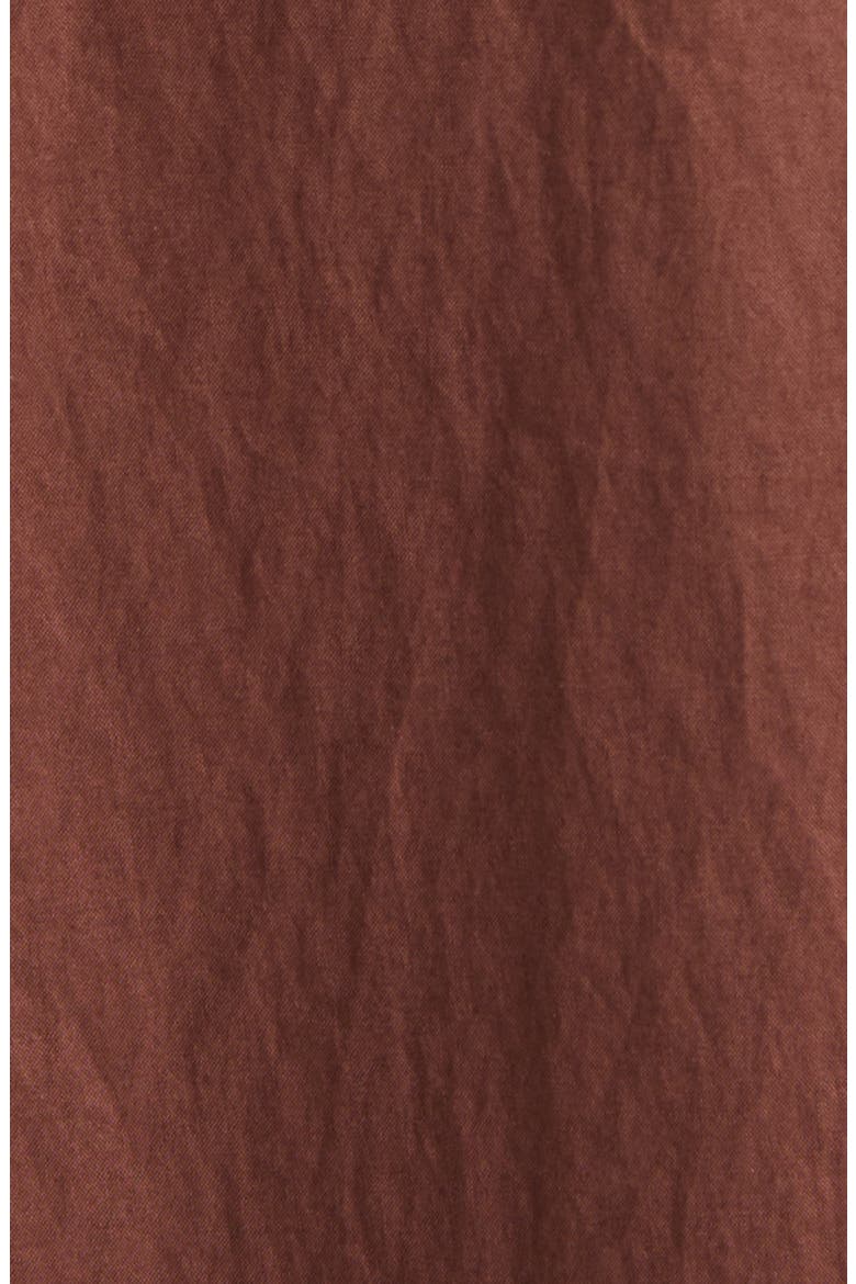 Belted Cotton Wide Leg Trousers, Alternate, color, COFFEE