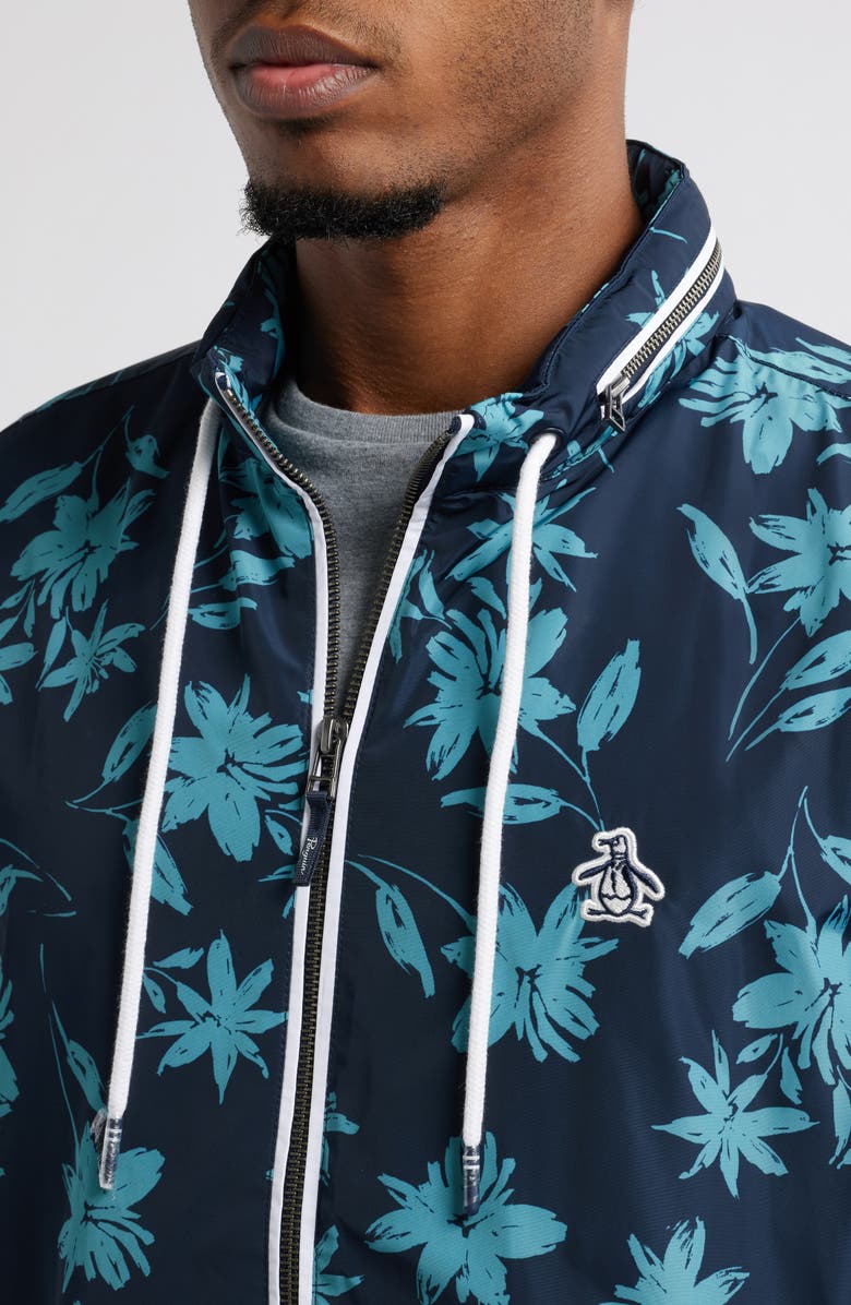 Original Penguin Rec Ratner Floral Water Resistant Jacket, Alternate, color, 