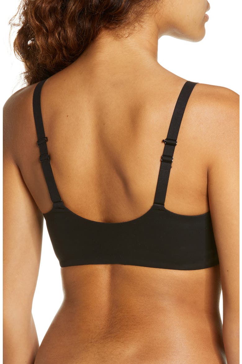 Norah Front Closure Molded Underwire Bra, Alternate, color, BLACK