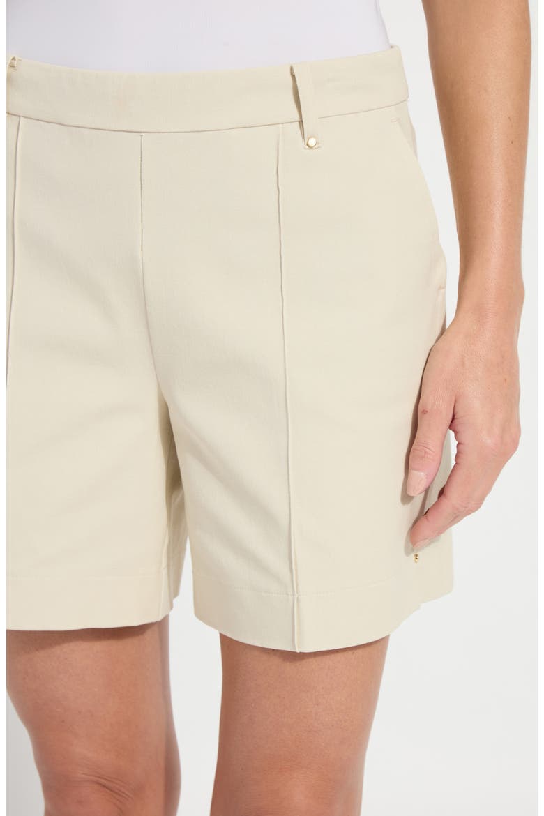 'Lyssentials Amanda Stretch Twill Shorts, Alternate, color, BEIGE