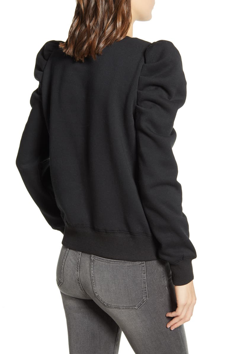 Rebecca Minkoff Janine Puff Sleeve Sweatshirt, Alternate, color,