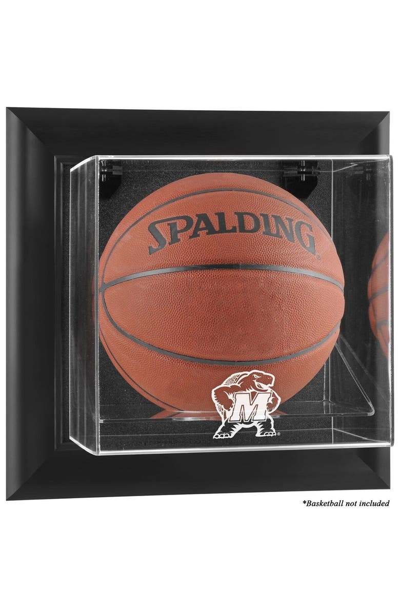FANATICS AUTHENTIC Maryland Terrapins Black Framed Wall-Mountable Basketball Display Case, Main, color, 