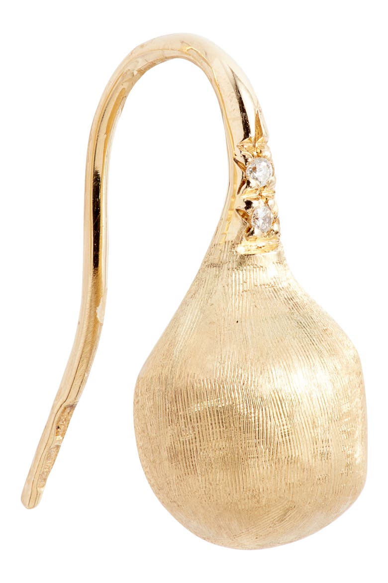 Africa Pavé Diamond Drop Earrings, Alternate, color, YELLOW GOLD