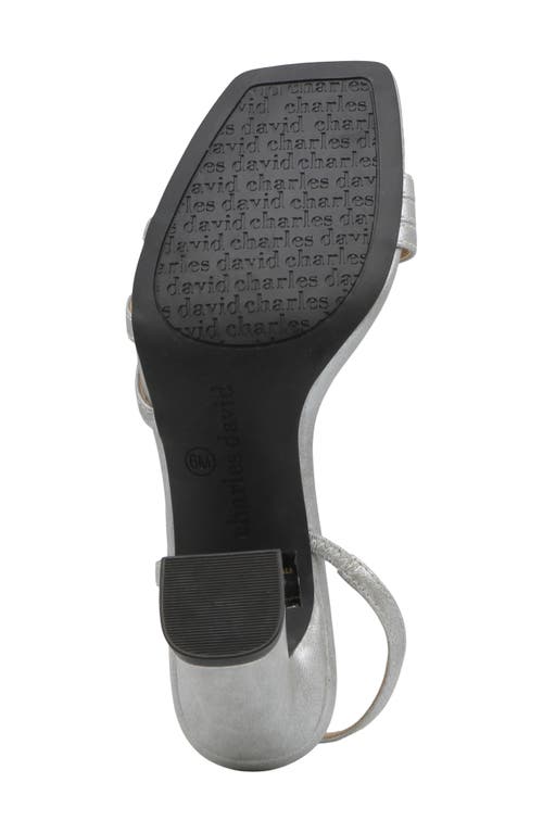 Charles David Rome Slingback Sandal In Silver