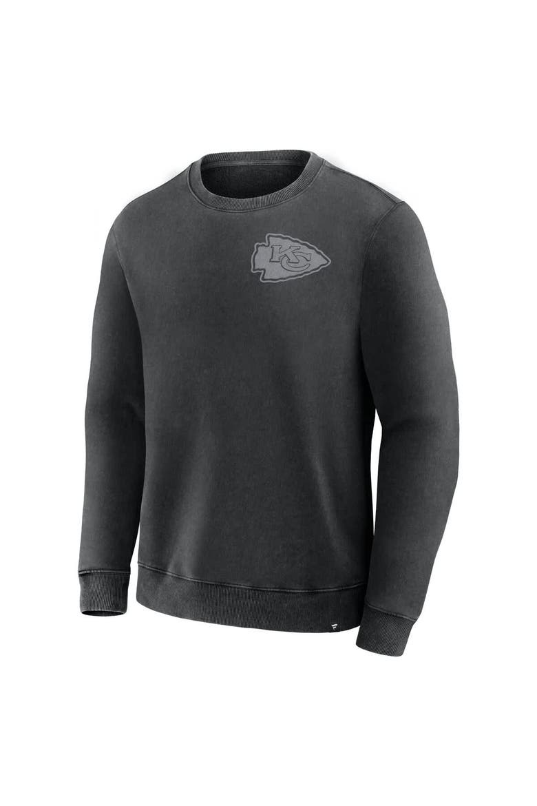 Men's Fanatics Black Kansas City Chiefs Deep Route Pullover Sweatshirt, Alternate, color, Black