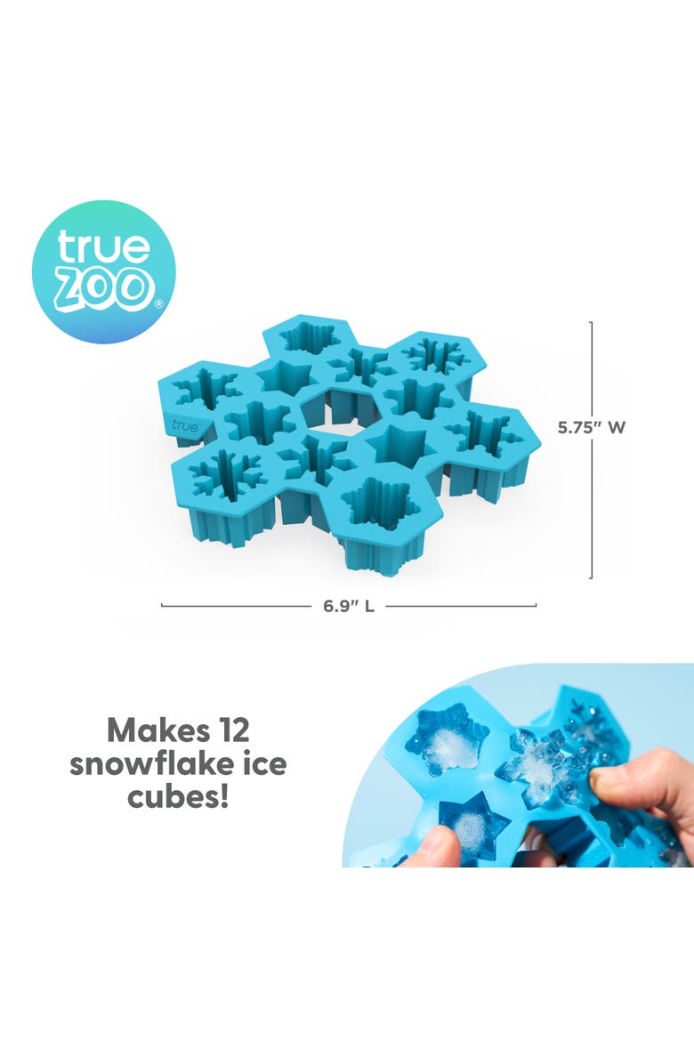 Snowflake Silicone Ice Cube Tray, Alternate, color, Blue
