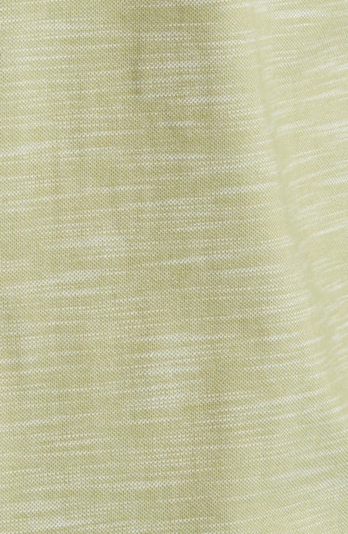 Stone Rose Slub Knit Button-up Shirt In Sage