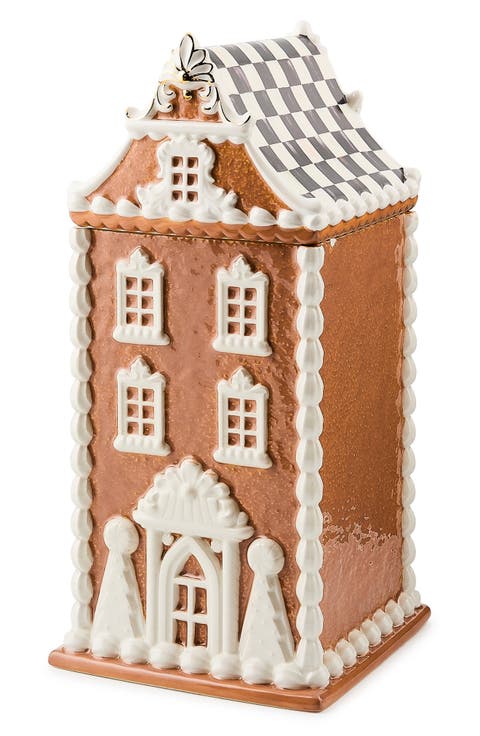 Gingerbread House Ceramic Cookie Jar