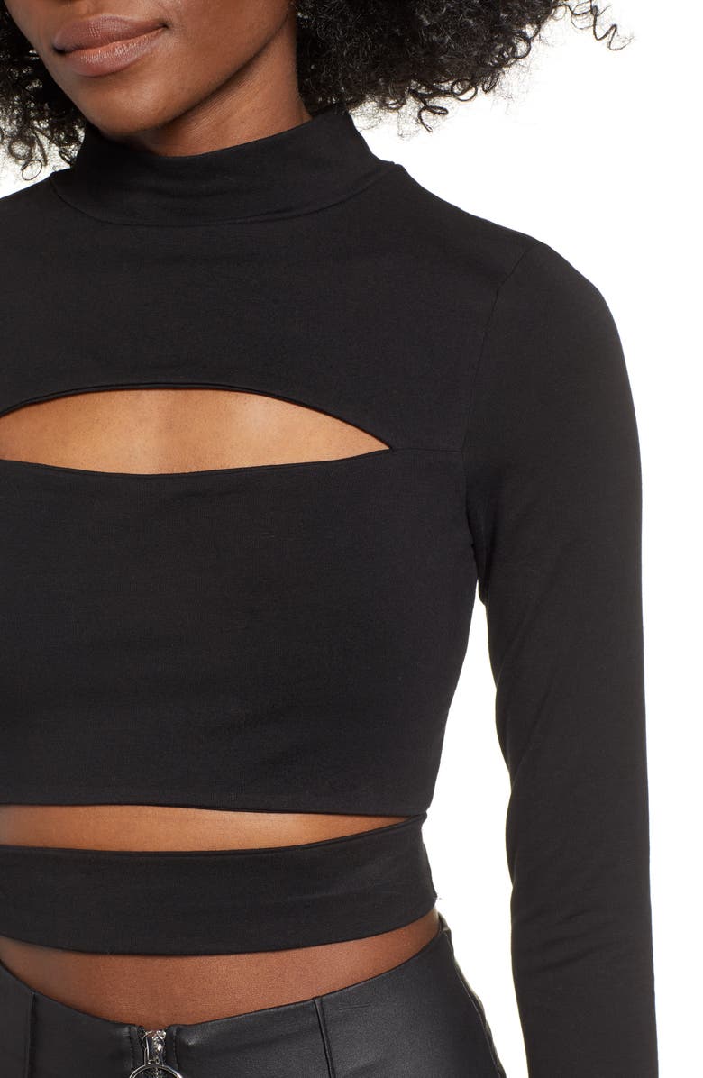 Tiger Mist Shecki Cutout Crop Top, Alternate, color, 