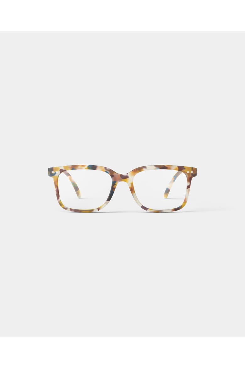 #L 54mm Rectangular Reading Glasses, Main, color, Blue Tortoise