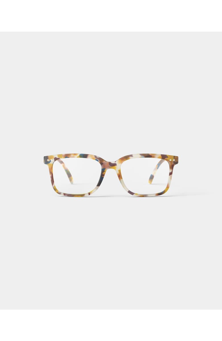 IZIPIZI #L 54mm Rectangular Reading Glasses, Main, color, Blue Tortoise