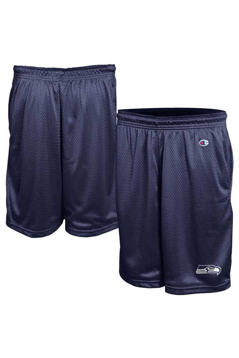 Men's Champion College Navy Seattle Seahawks Classic Mesh Shorts, Main, color, College Navy