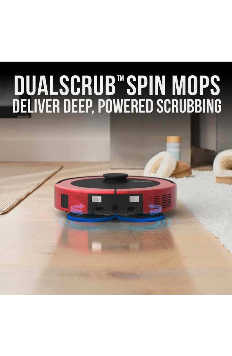 BOBSWEEP Maxim All-in-One Robot Vacuum & Auto-Lift DualSpin Mop, Alternate, color, Imperial Red