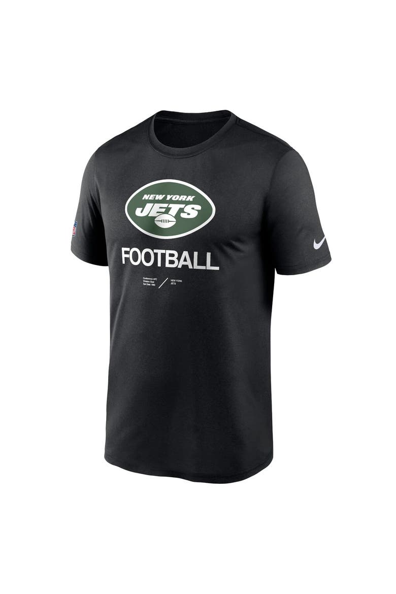 Men's Nike Black New York Jets Sideline Infograph Performance T-Shirt, Alternate, color, Black