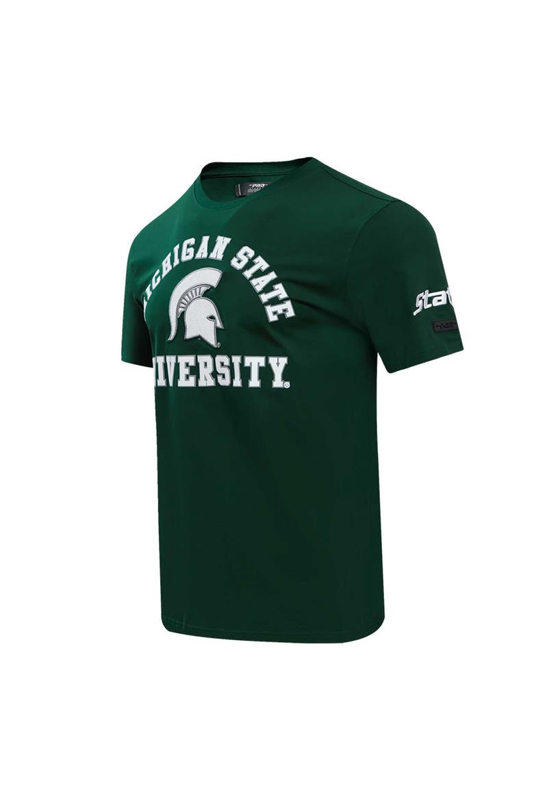 Men's Pro Standard Green Michigan State Spartans Classic Stacked Logo T-Shirt, Alternate, color, Green