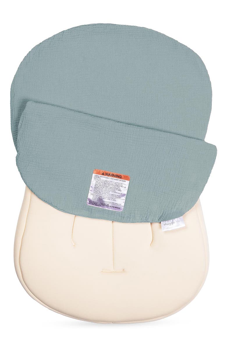 Snuggle Me Lounger Curve Muslin Cover, Alternate, color, Slate