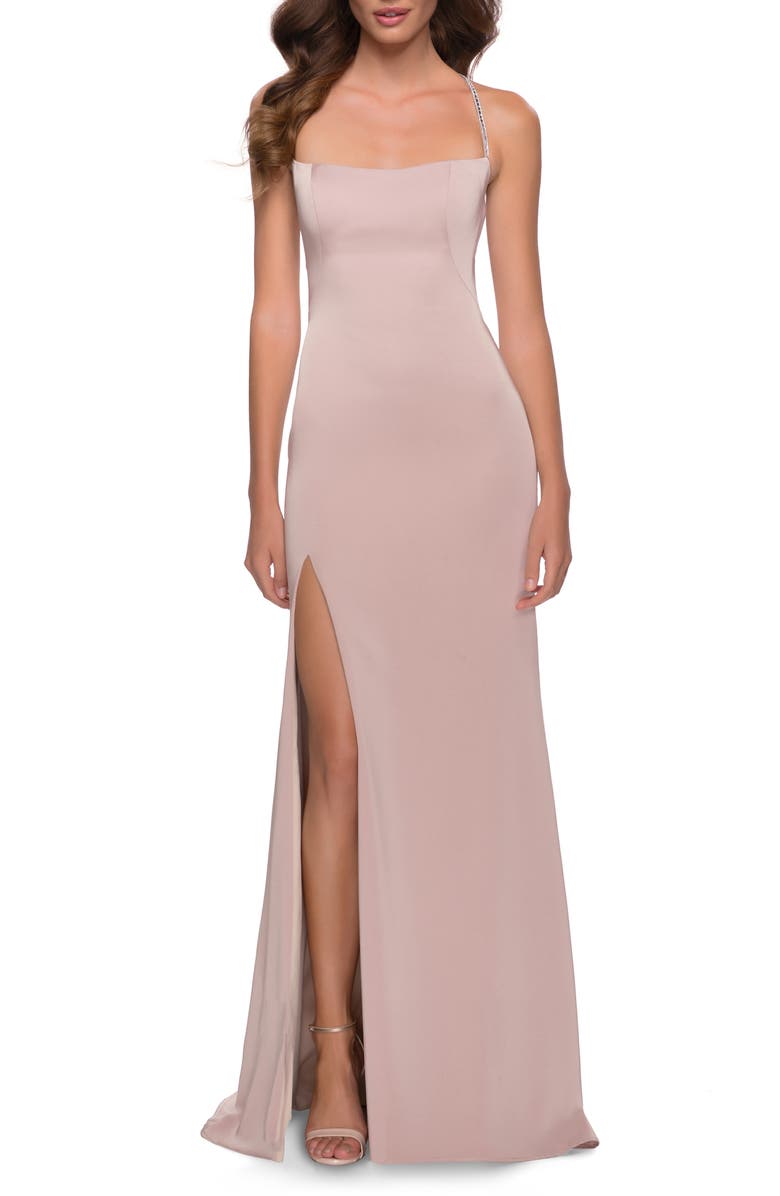 La Femme Jersey Gown, Main, color, 