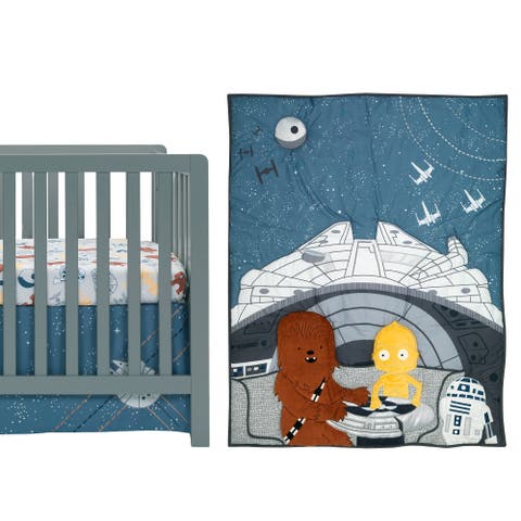Star Wars Signature Millennium Falcon 3-Piece Baby Crib Bedding Set