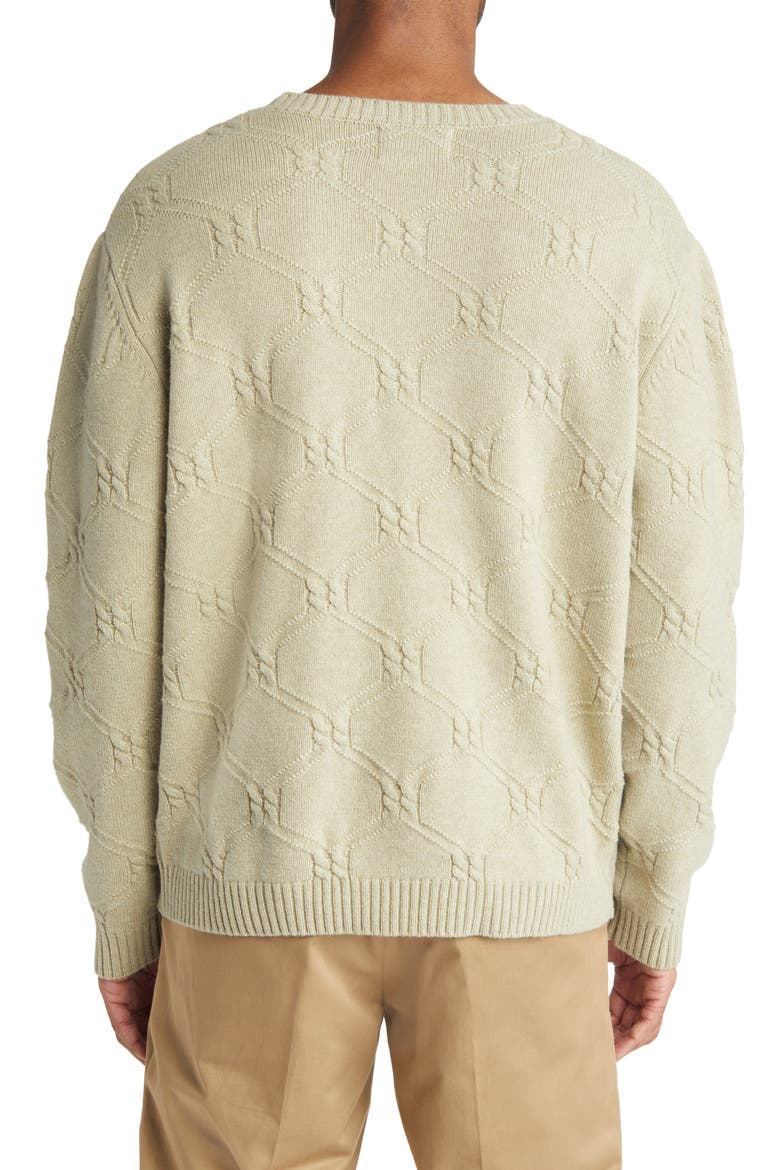 Grove Cable Crewneck Sweater, Alternate, color, SAGE