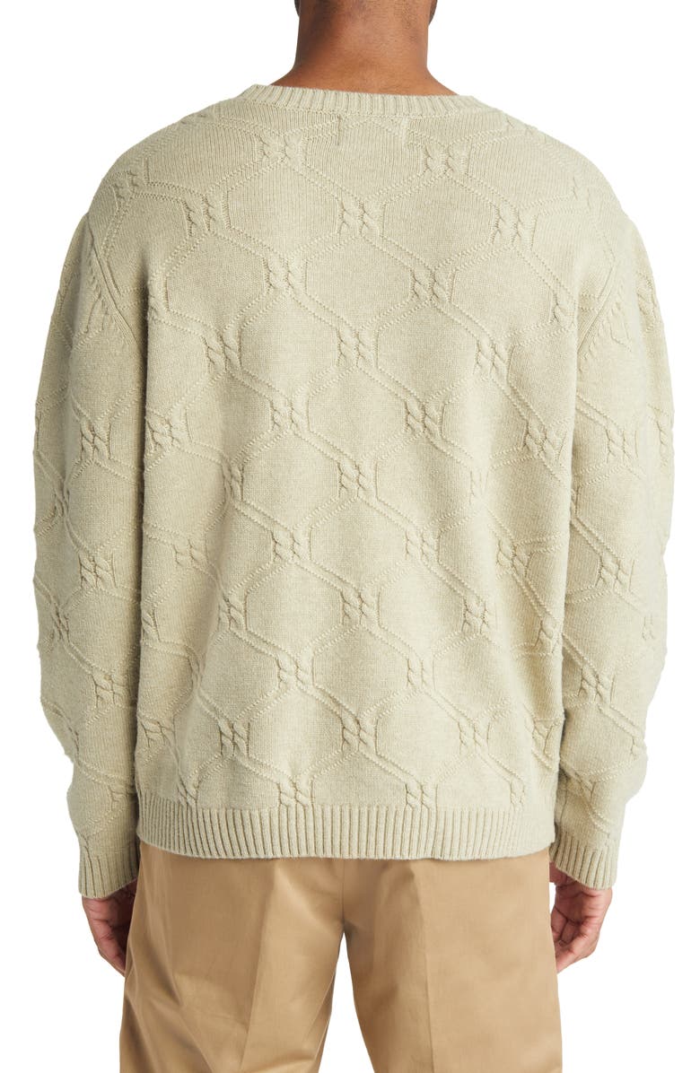 Wax London Grove Cable Crewneck Sweater, Alternate, color,