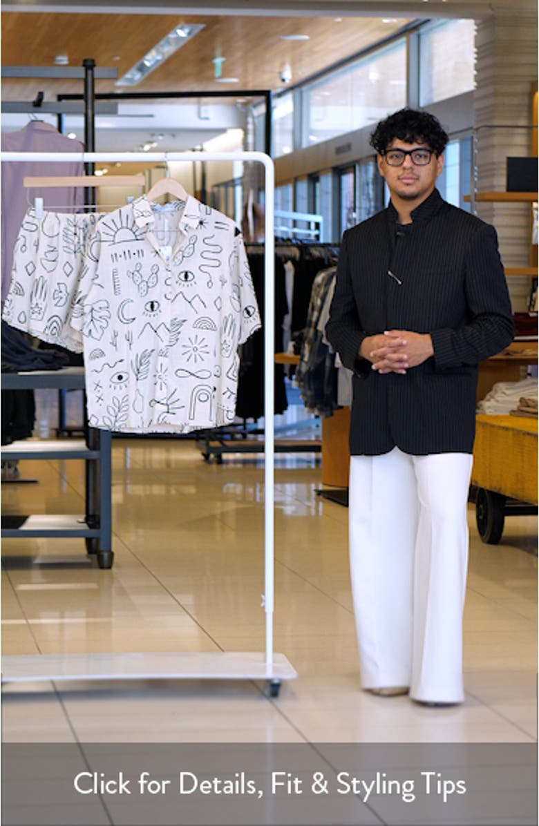 Isabella Mixed Print Button-Up Shirt & Drawstring Shorts Set, sales video thumbnail