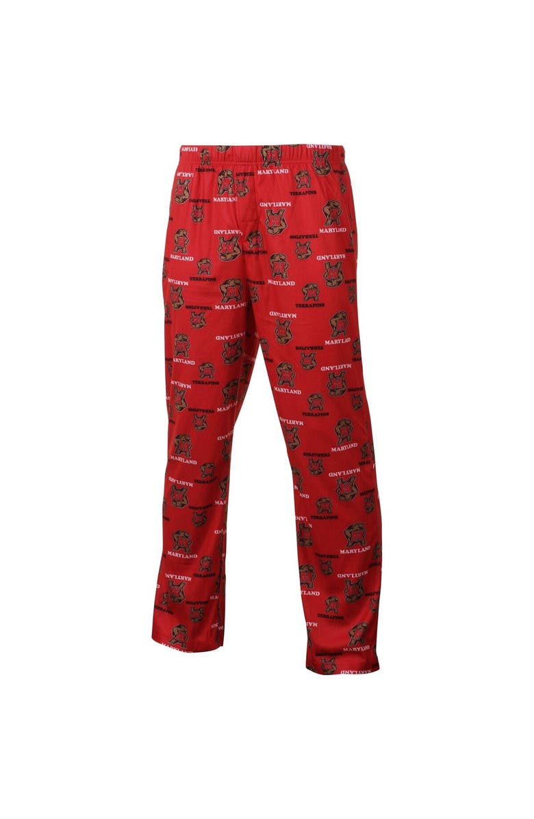GENUINE STUFF Maryland Terrapins Youth Red Team Logo Flannel Pajama ...