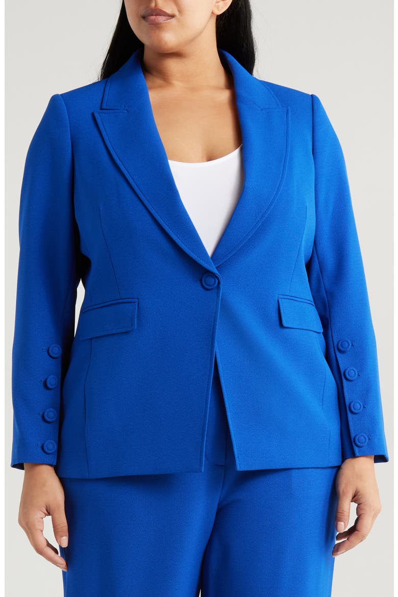 One-Button Blazer, Alternate, color, COBALT