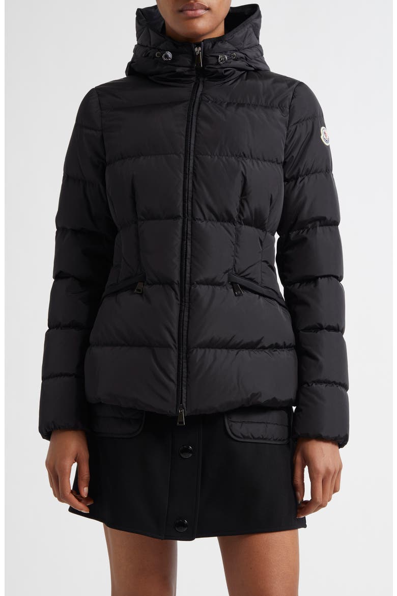 Avoce Hooded Down Jacket, Main, color, BLACK/BLACK